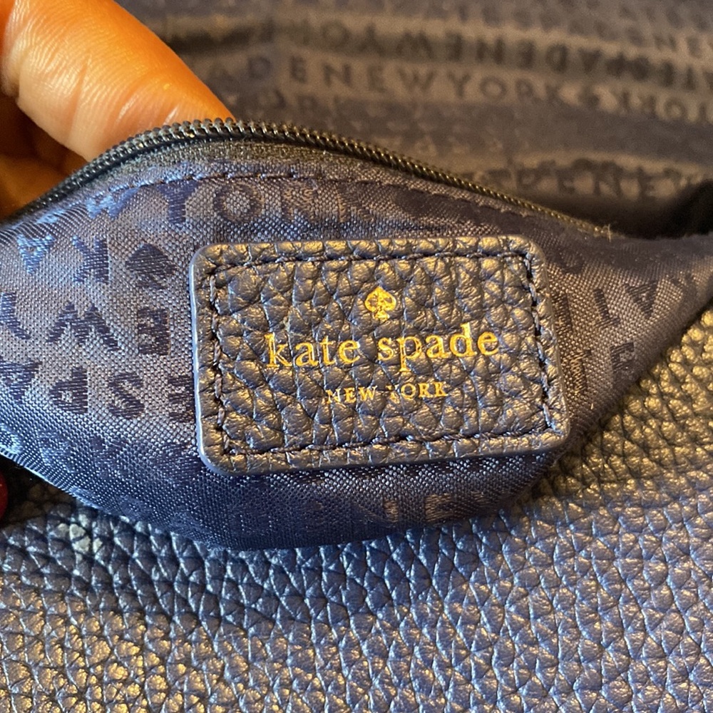 Kate Spade Navy Blue Purse (E) - Picture 4 of 5